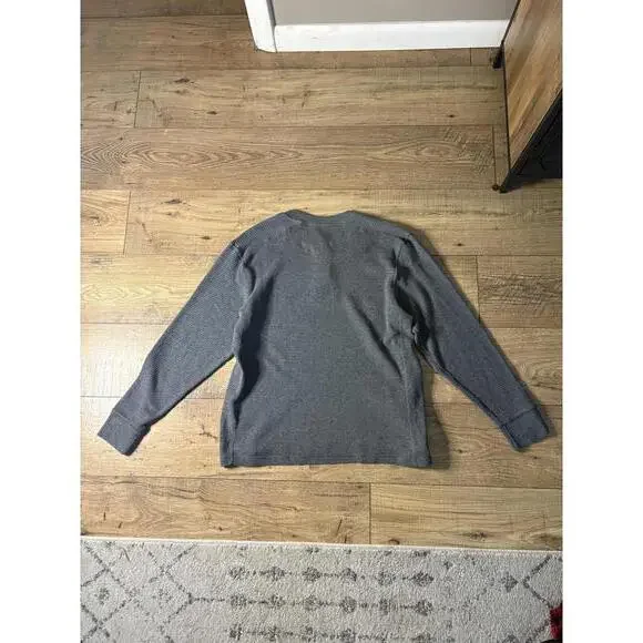 Faded Glory Men's Long Sleeve Henley Top - Classic Charcoal Comfort - Large - Picture 2 of 5